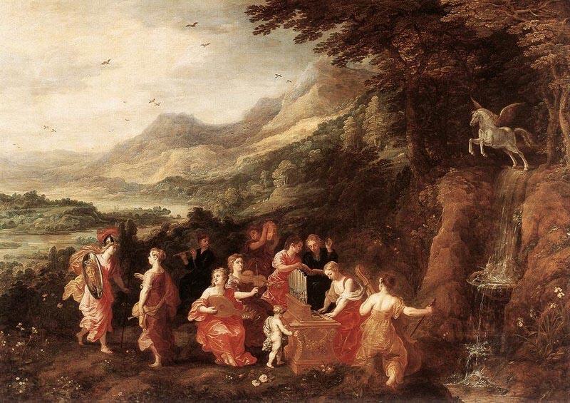 Joos de Momper Helicon or Minerva's Visit to the Muses oil painting image